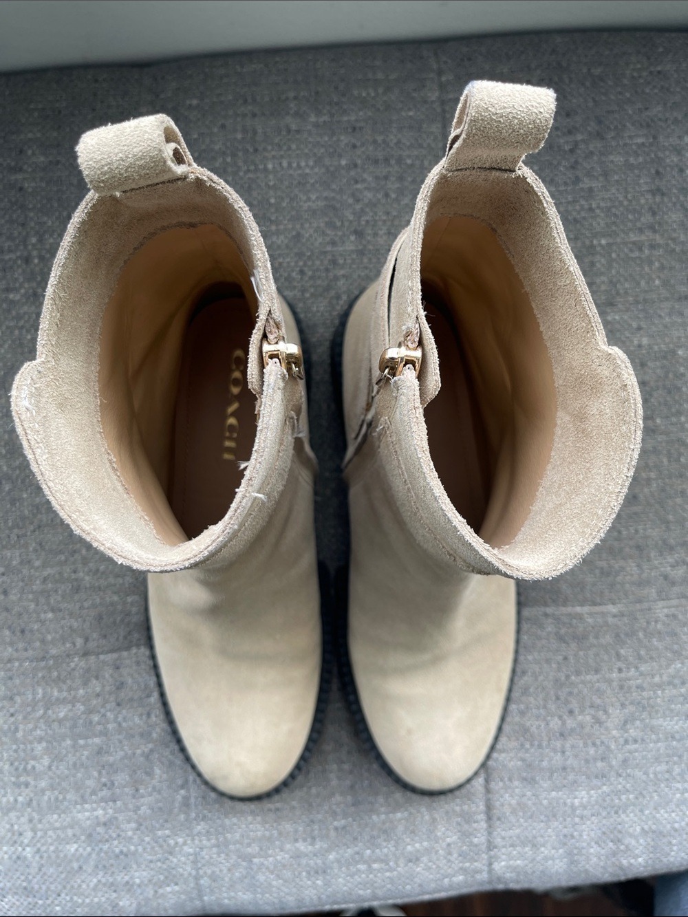 GUC Coach Lacey Suede Bootie Size 7.5 Retail $275 - Picture 8 of 11